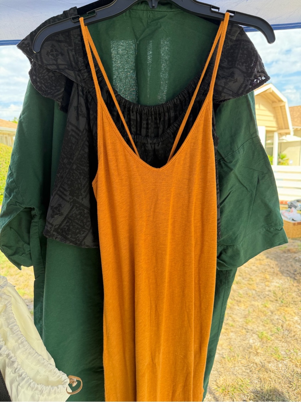 Back Beat Co. Rust Orange Spaghetti Strap Slip Dress